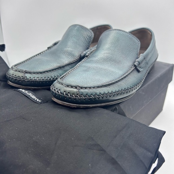 Dolce & Gabbana Men\'s Dark Green Moccasin Driving Loafer - UK 8 US 9 EU 42 main image 14